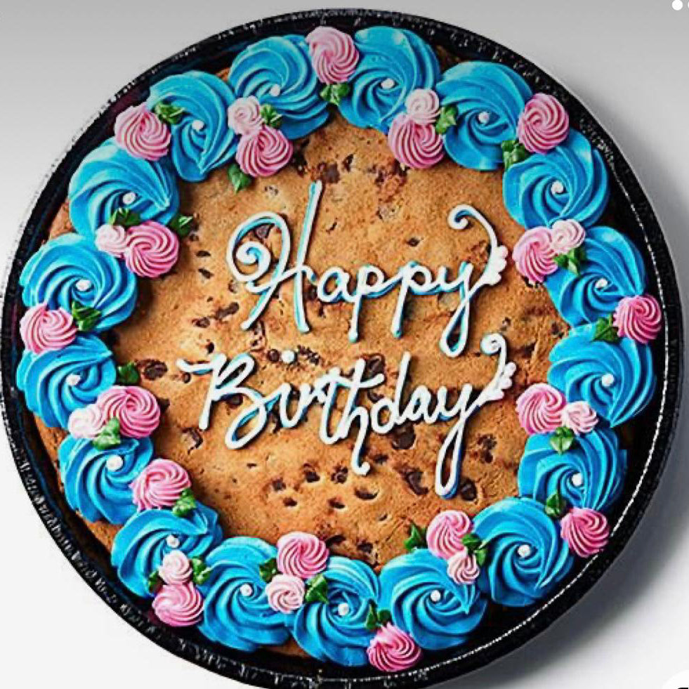 HAPPY BIRTHDAY COOCKIE CAKE BLUE